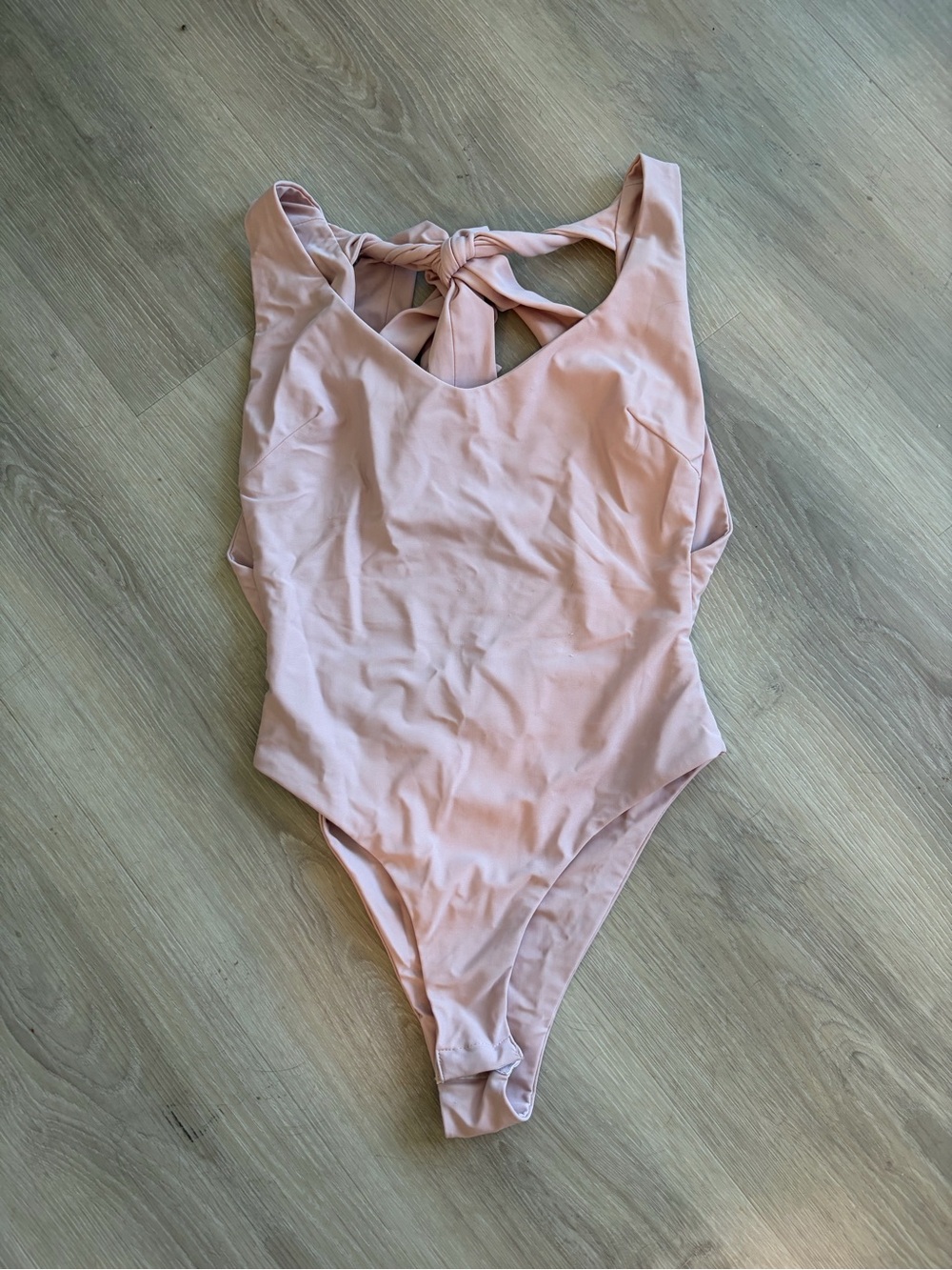 Tiger Mist Dusty Pink Bodysuit with Back Tie
